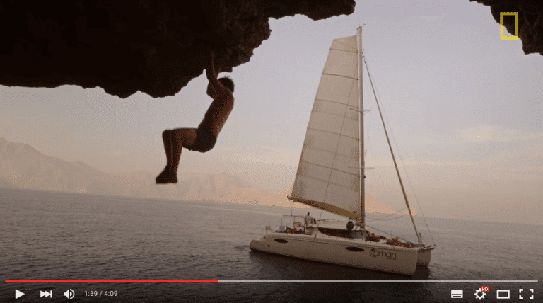 Rock Climbing con un catamarano
