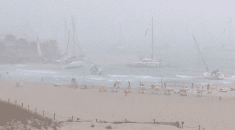 Paura ad Ibiza barche spiaggiate