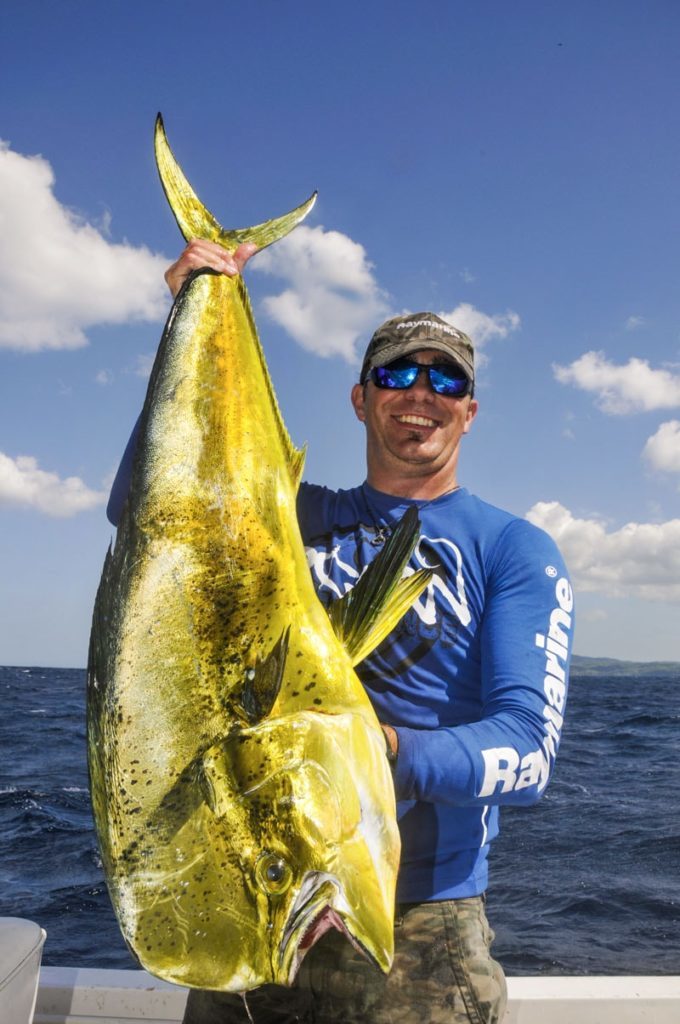 Pesca al Marlin grande lampuga catturata