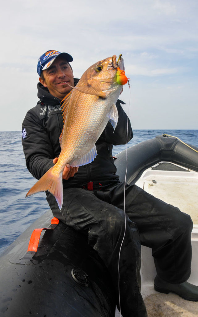 Dentice corazziere pesca con il Kabura