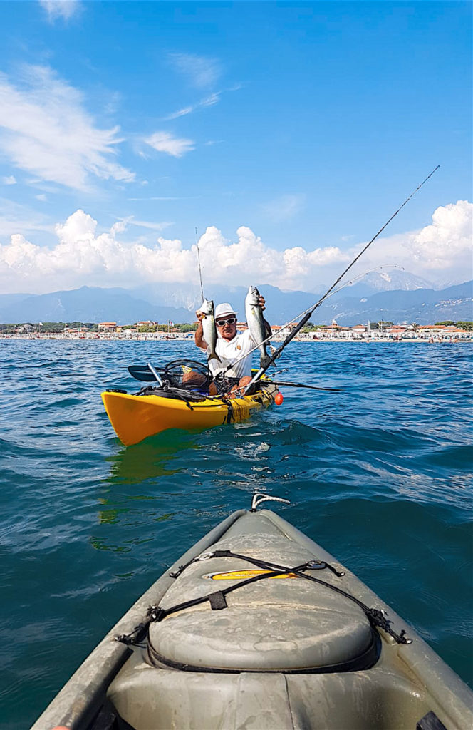 Pesca in kayak