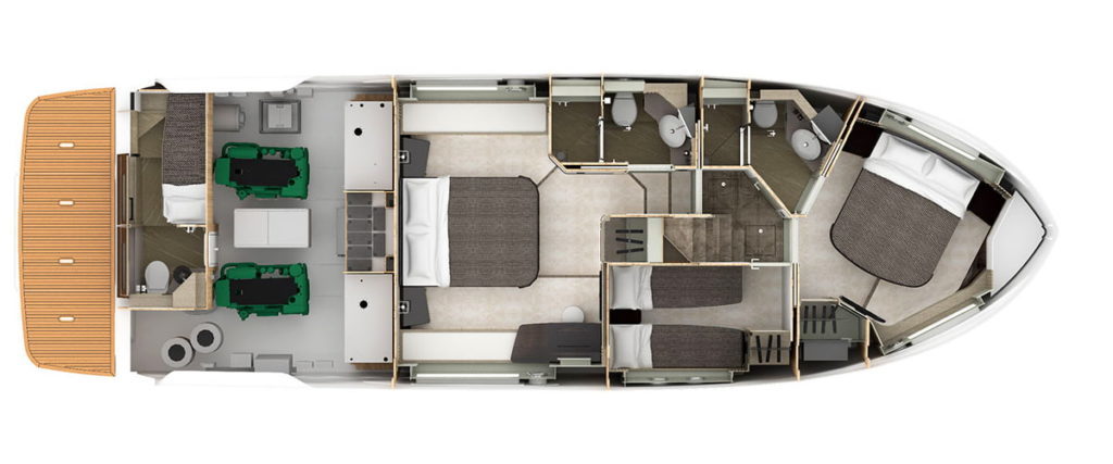 Absolute Yachts Navetta52 LowerDeck