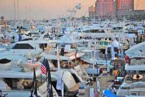 palm beach boat show sunset