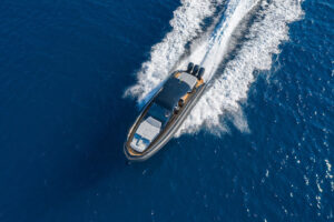 Sacs Rebel 47 outboard on cruise