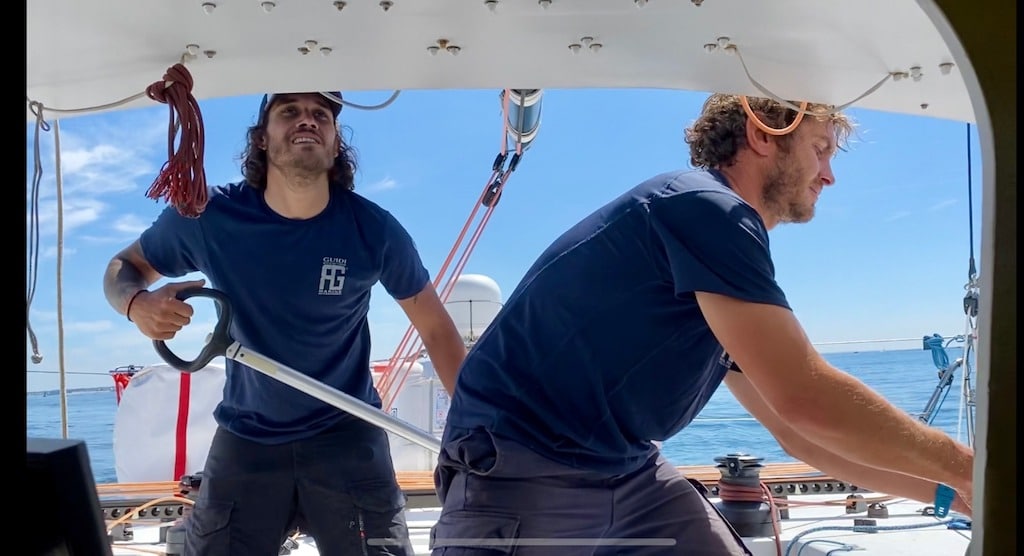 Guidi sale a bordo del Class 40 di Andrea Fantini