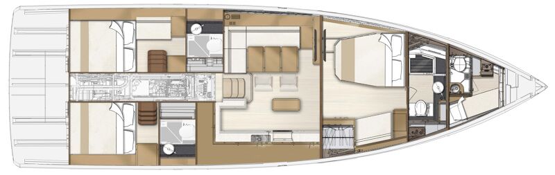 Jeanneau Yachts 55 interni barca a vela